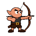 goblin archer in attack position, facing right