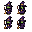 transforme em um sprite com 4 frames dela andando 