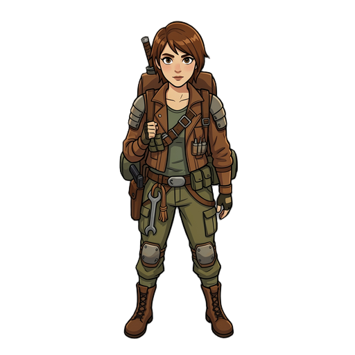 woman exactly like on reference image, main character for 2d platformer game