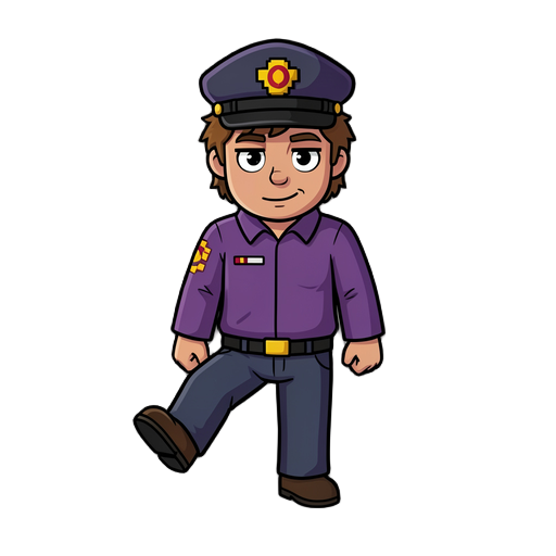 troca as pernas deste personagem quero só que as troques, o apoio é a esquerda e a levantada a da direita 