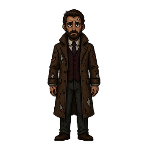 a disgraced historian haunted by nervous insomnia and fragmented memories of his childhood in grimreach. intelligent but emotionally detached