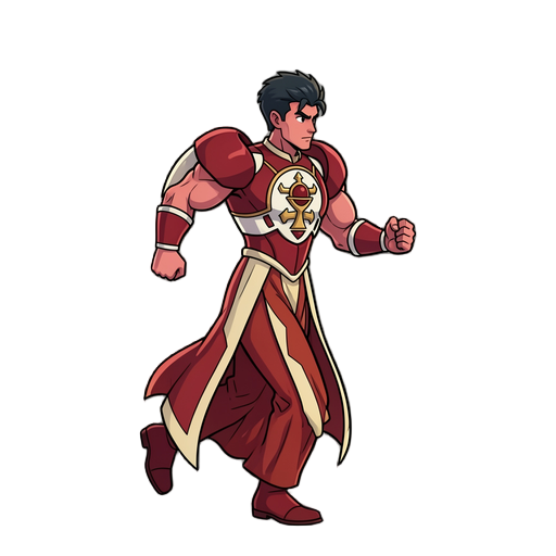 2d platformer character, side view, facing right, run cycle, full body, transparent background.