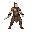 crie um personagem para tibia otserver, um guerreiro com animação do personagem de andar eatacar 