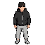 nome: kaleb idade (aparente): adolescente, algo em torno de 15–17 anos (estimativa visual) altura: parece perto de 1,70–1,78 m (estimativa pela proporção com outros personagens) corpo: magro, mas não fraco; físico leve e ágil, mais voltado para velocidade