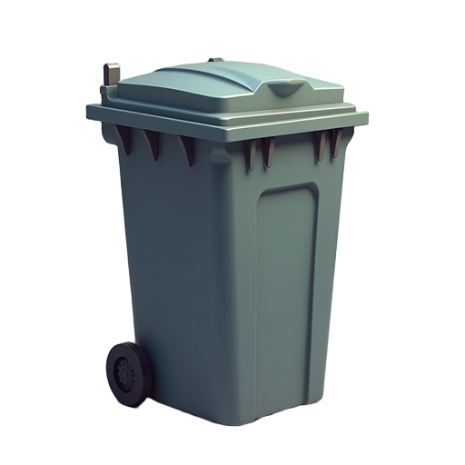 trash can on it's side 