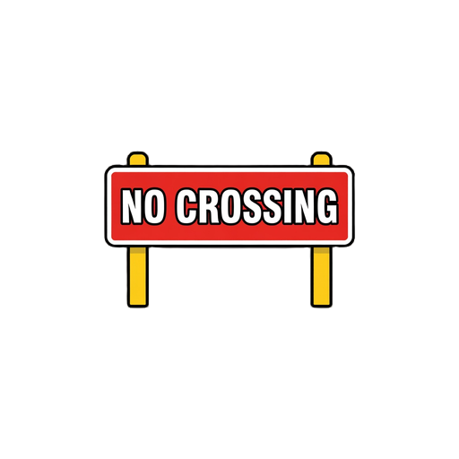 no crossing, barrier 
