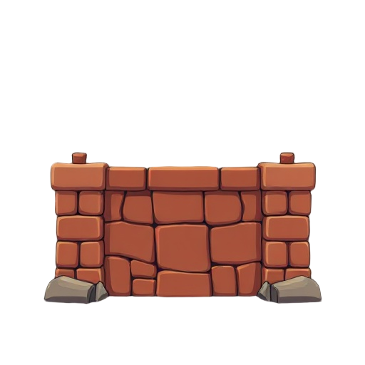 tall barrier with nothing under it
