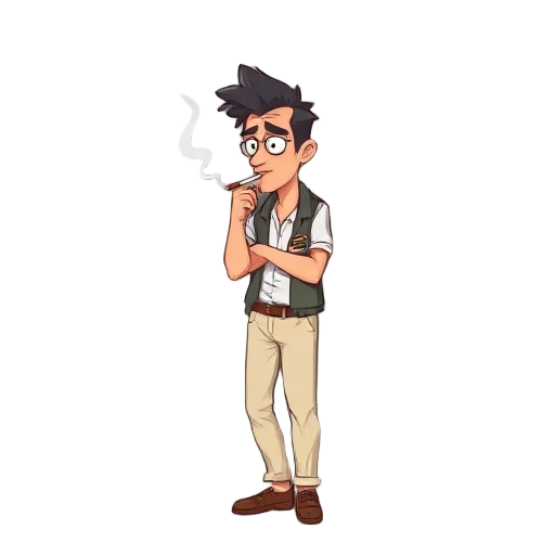 lightly dressed hooker smoking cigarette leaning on left wall, back is on wall