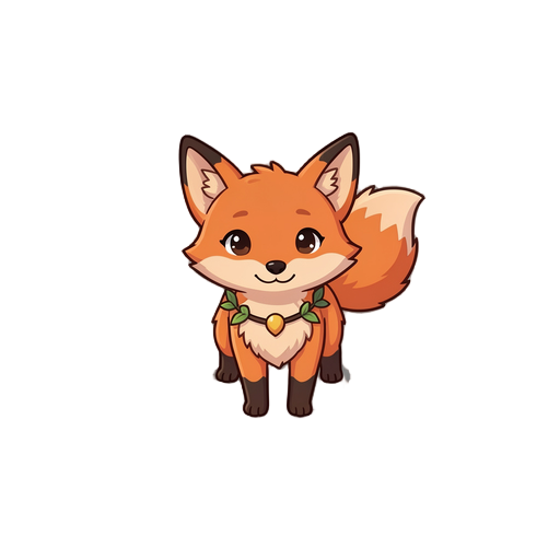  the fox's ears gently twitch, and its fluffy tail wags gently, and its body subtly moves up and down as if breathing calmly.