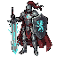 cybord knight, medieval armor, great sword, shield