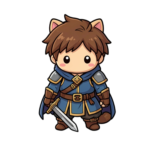 cute cat samurai