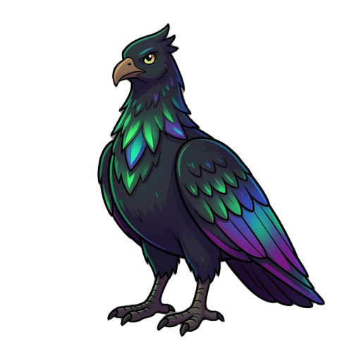 a real-life ibong adarna would look mostly dark and plain, with subtle feather structures that only reveal shifting emerald, blue, and violet iridescence when light hits it, giving a hidden shimmering effect instead of constant bright colors.make the body