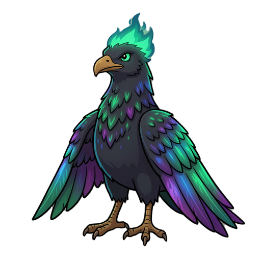a real-life ibong adarna would look mostly dark and plain, with subtle feather structures that only reveal shifting emerald, blue, and violet iridescence when light hits it, giving a hidden shimmering effect instead of constant bright colors.make the body