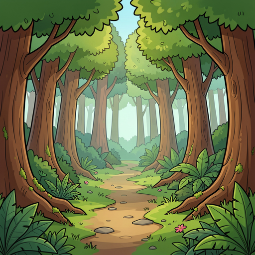 crie uma floresta na horizontal para fundo de jogo