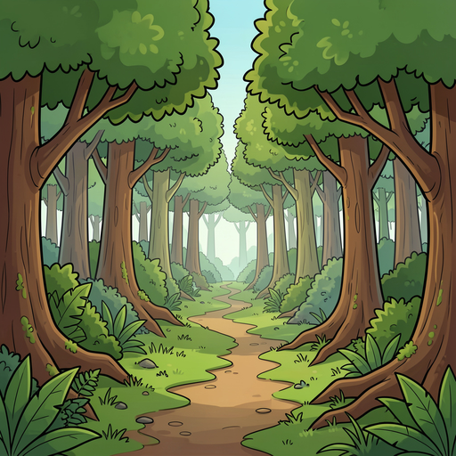 crie uma floresta na horizontal