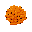 top down flat pile of amber, rich orange. like a mound or pile of it, almost like a pond or puddle. transparent background