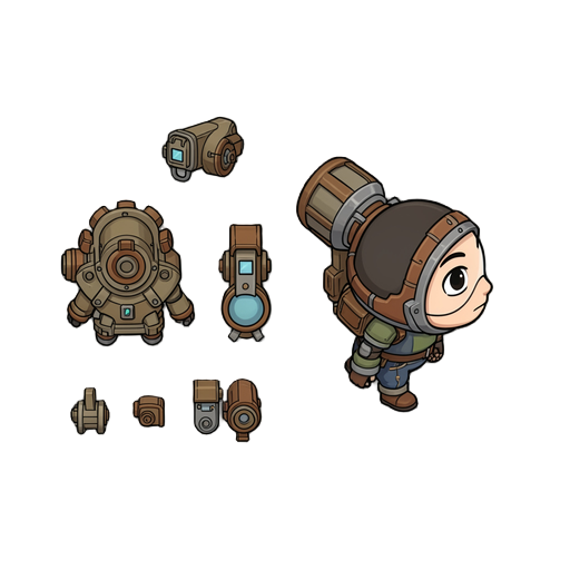 rpg master top-down: the universal generator     a technical game sprite asset sheet horizontal row viewed from a high-angle top-down perspective (zelda / rpg maker style).      visual constraints by direction (right):      3/4 side view. character facing