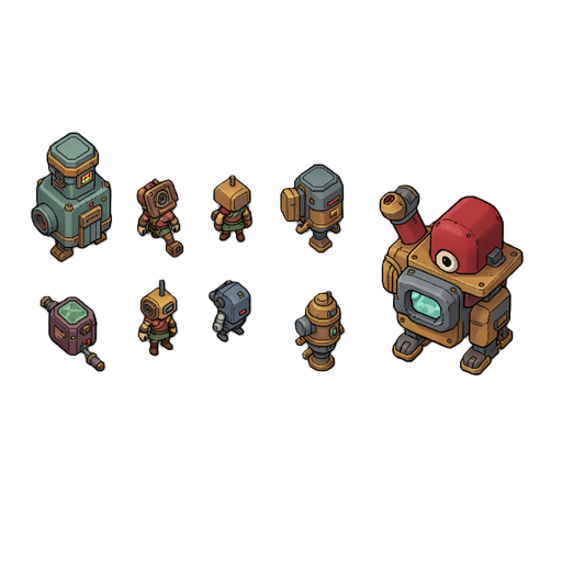 rpg master top-down: the universal generator     a technical game sprite asset sheet horizontal row viewed from a high-angle top-down perspective (zelda / rpg maker style).      visual constraints by direction (right):      3/4 side view. character facing