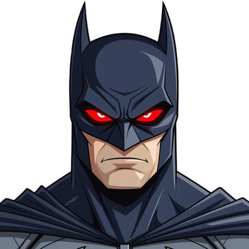 dark knight with red eyes