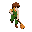 make the character walking while sweeping the floor with the broom