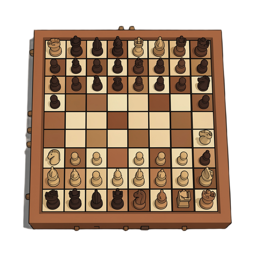 8-column by 8-row chessboard with light and dark squares alternating and a uniform border