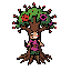 create pixcel art girl horror tree virus