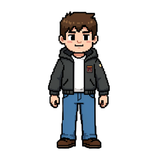 a 2d pixel arcade goer
