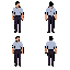 generate the idle and walk animations in four directions up, down, left, right