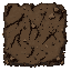 top-down square seamless ground texture tile, packed frontier dirt road soil, trampled brown earth, small stones and dry roots, dark fantasy action RPG, Diablo 1 mood, hand-painted realistic texture, readable at 48px, no character, no object, no baked sha