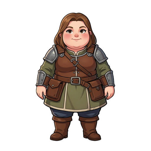 creat a charater female chubby medieval