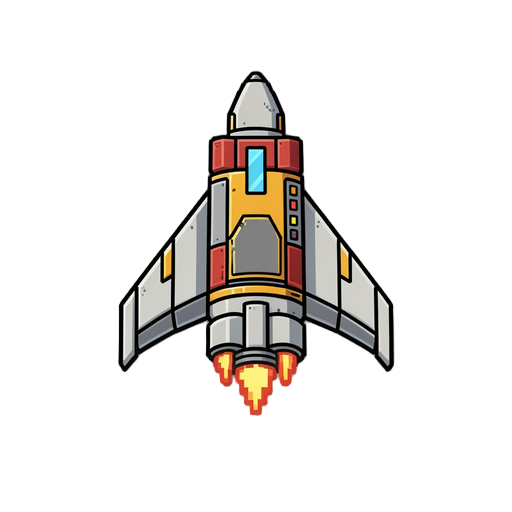 a space invaders boss that fits into a brick breaker. space ship. but only need upper half
