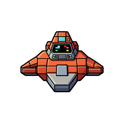 a space invaders boss that fits into a brick breaker. space ship. but only need upper half