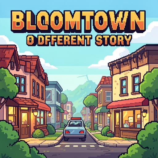 bloomtown: a different story piexl art 