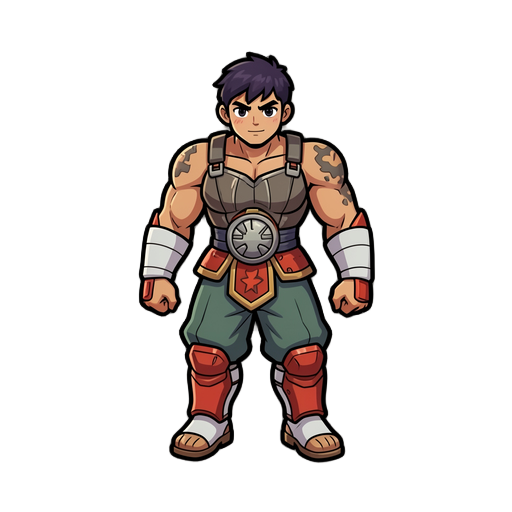 create an original bombom / ddtank inspired chibi 2d game character sprite.