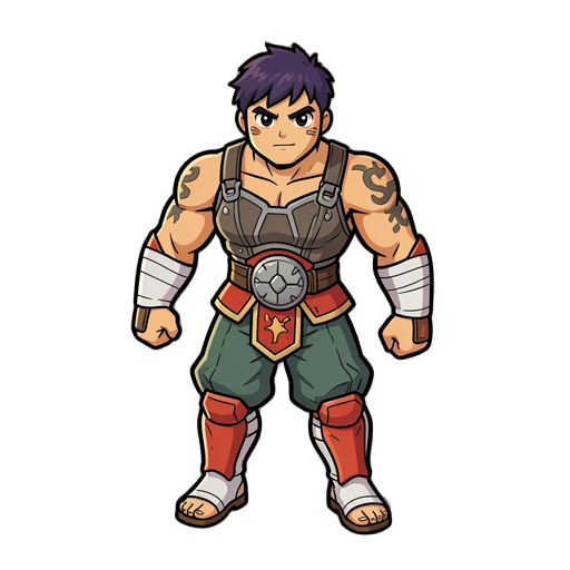 create an original bombom / ddtank inspired chibi 2d game character sprite.