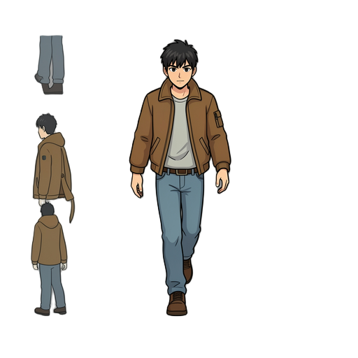 sprite sheet walking to side. transparent background