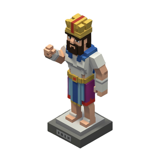 воксельная статуя зевса для постройки в minecraft