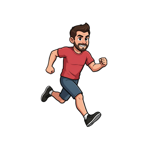 men runnig