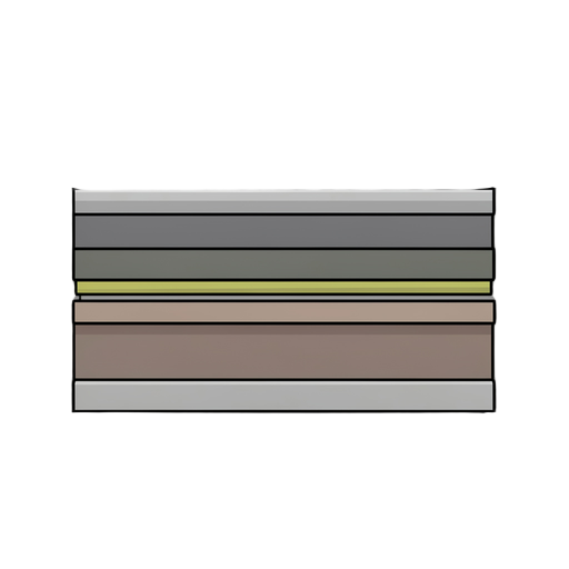 2d game asset, layered above a concrete road and below it, flat vector style. textures are smooth horizontal lines, no stone or gravel textures. clean borders, solid colors, cartoon game style. transparent background.