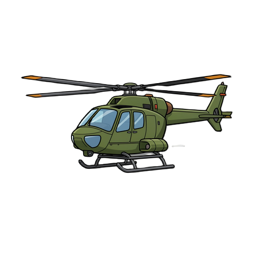create a moving combat helicopter in vector spritesheet style