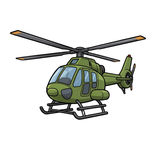 create a vector-style create a moving combat helicopter in vector style helicopter