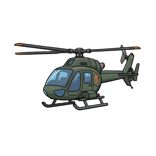 create a vector-style combat helicopter