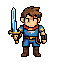sword handed man