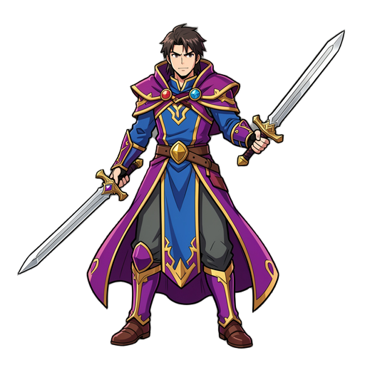 crie um mago que use espadas