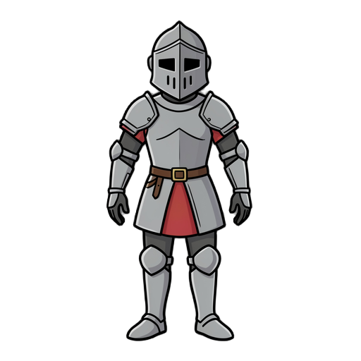 a simple knight  , side view