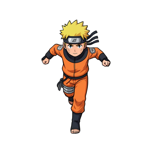 faça ele correndo de lado com as mãos para trás, igual no anime naruto