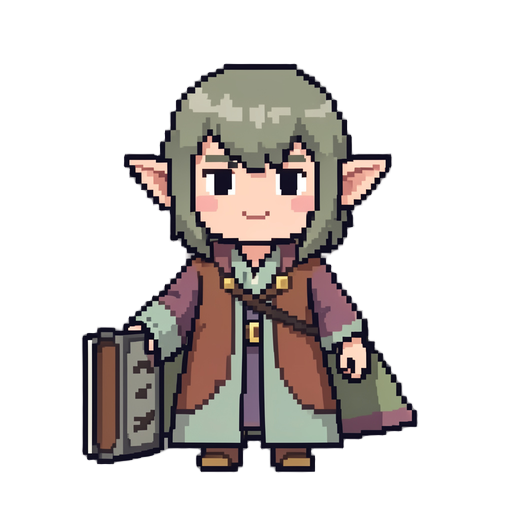 create a pixel art character based on the provided reference image. keep the overall appearance, outfit, colors, proportions, and equipment as close as possible to the reference while adapting it into clean, high quality pixel art. the character is a simp