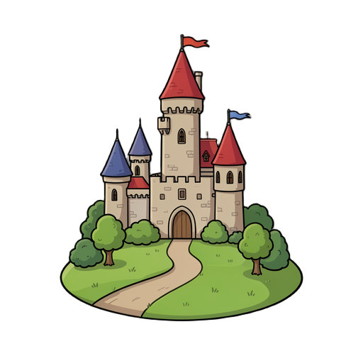 a castle in a colin
