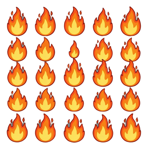 fire sprite sheet 6 rows and columns