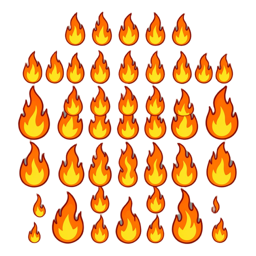 fire sprite sheet 6x6